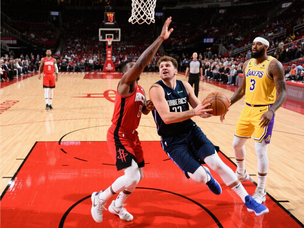 4月1日常规赛:火箭对阵湖人,东契奇精彩表现集锦 回到火箭与湖人的比赛中,双方从开场就展开